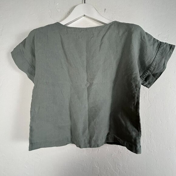 Offon Clothing Women's Round Neck Short Sleeve Pullover Casual Blouse Green ?? - Picture 2 of 7